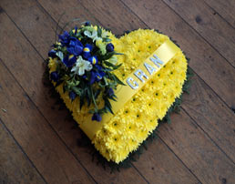 heart funeral wreath